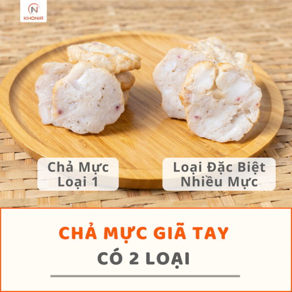 Chả Mực Giã Tay (Gói 500gr) 2 2 LOẠI CHẢ MỰC