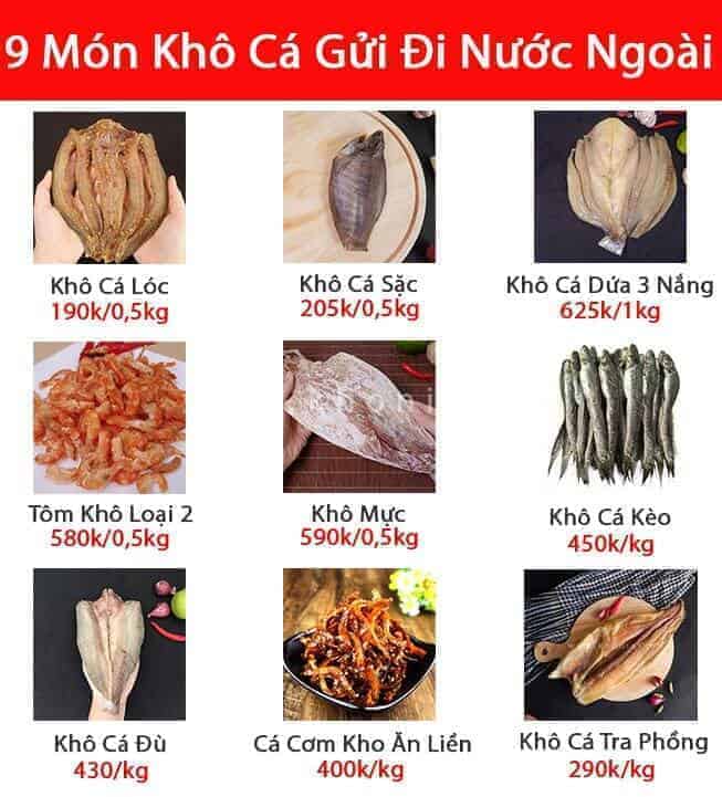 Cách Đặt Khô Cá Ngon Ở Việt Nam Gửi Qua Mỹ Nhanh, Tiết Kiệm Trong Mùa Dịch 1 9-mon-gui-di-nuoc-ngoai