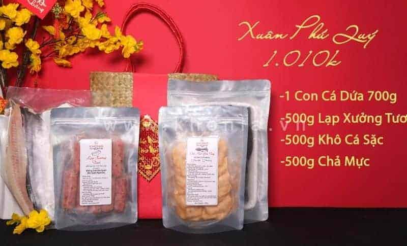 KHONIA Giao Giỏ Quà Tết Đặc Sản Cho Chị Vy 4 GIO 3 1.010K