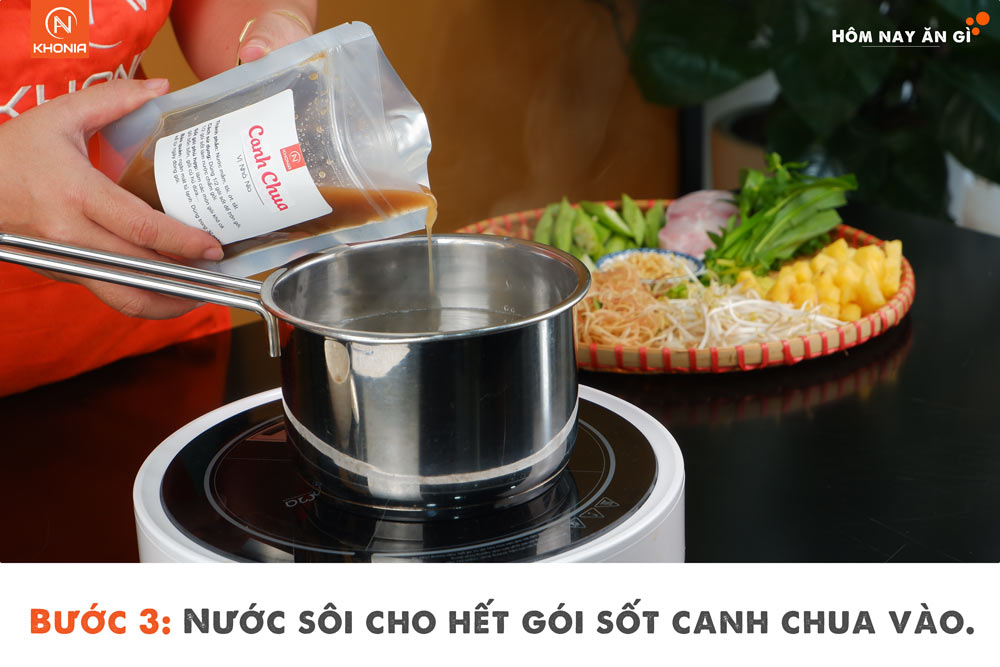 Combo 2 Món Canh Chua + Cá Dứa Kho Tộ 4 Hd Canh Chua Buoc 3