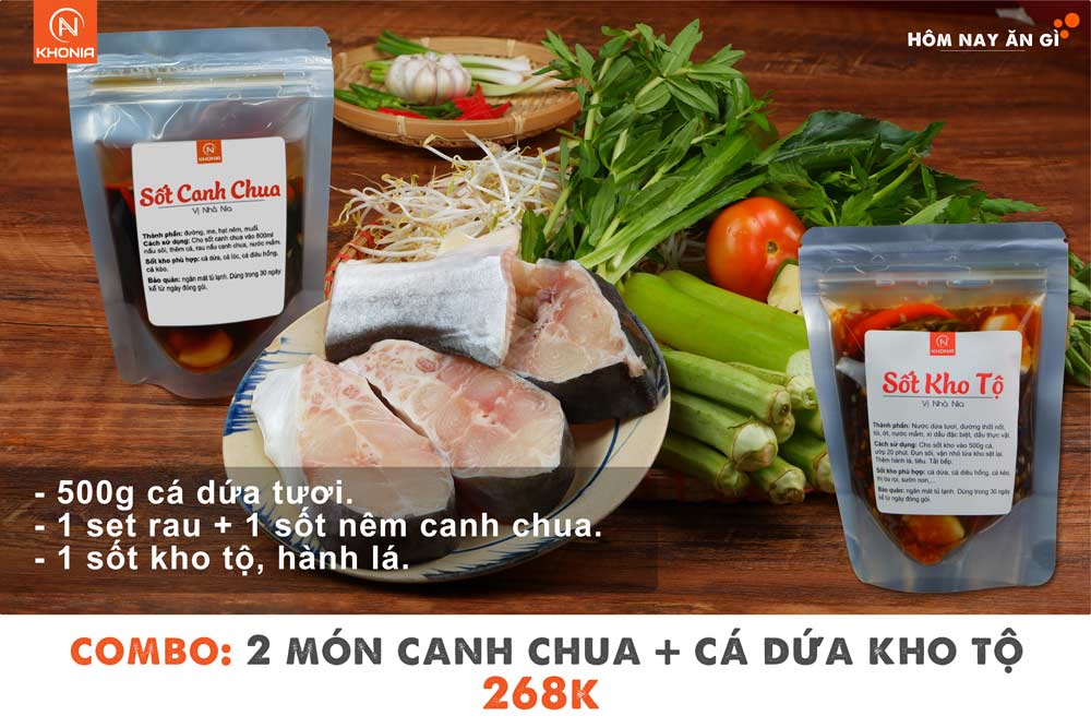 Combo 2 Món Canh Chua + Cá Dứa Kho Tộ 1 Hd Canh Chua Combo