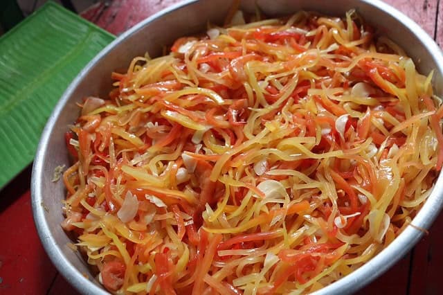 Cách làm mắm tôm đu đủ ngon tuyệt chiêu chi tiết nhất 1 Nguyen-lieu-mon-mam-tom-du-du