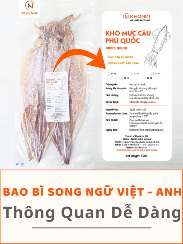 Mực Khô Ngon (Mực Câu) 15 SONG NGỮ KHO MUC