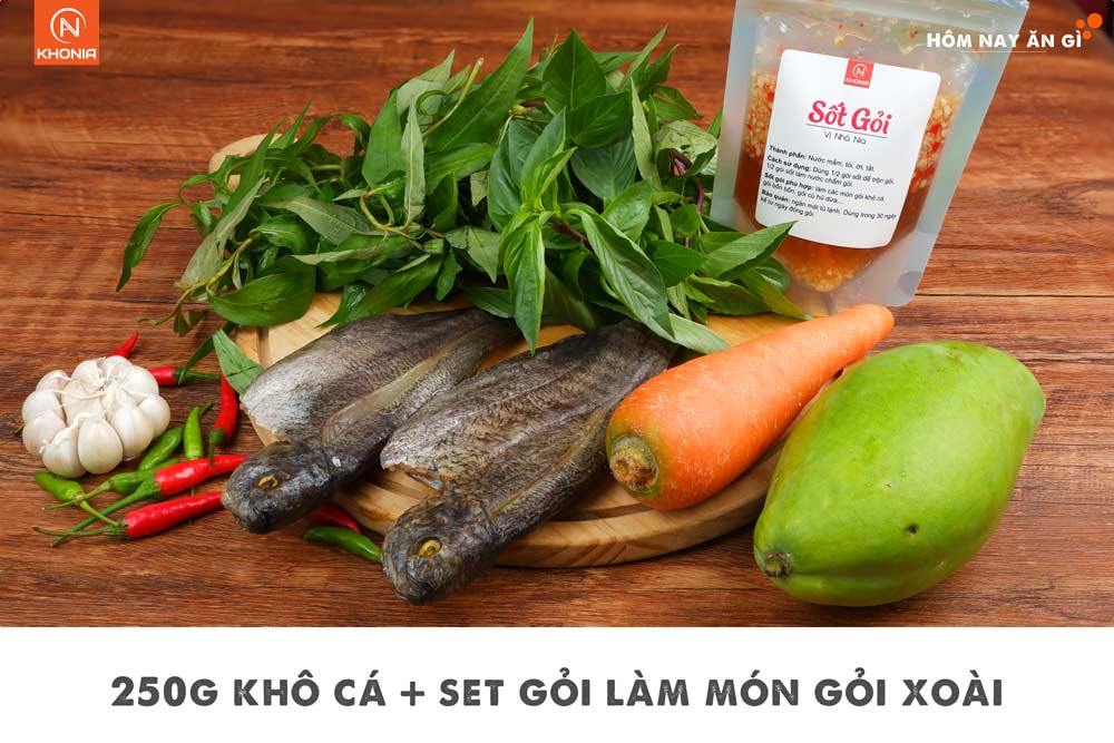 Combo 2 Món Gỏi Xoài + Khô Cá Sặc Nướng 2 Goi Kho Ca Sac